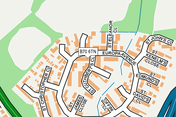 B70 6TN map - OS OpenMap – Local (Ordnance Survey)