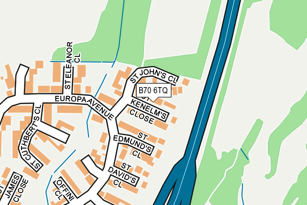 B70 6TQ map - OS OpenMap – Local (Ordnance Survey)