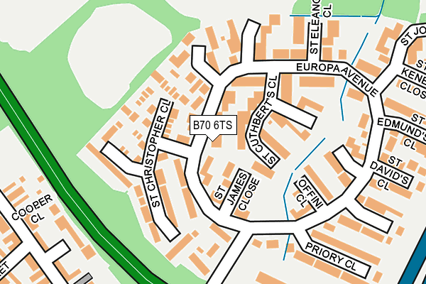 B70 6TS map - OS OpenMap – Local (Ordnance Survey)