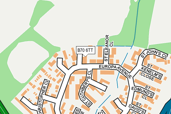 B70 6TT map - OS OpenMap – Local (Ordnance Survey)