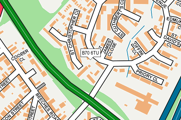 B70 6TU map - OS OpenMap – Local (Ordnance Survey)