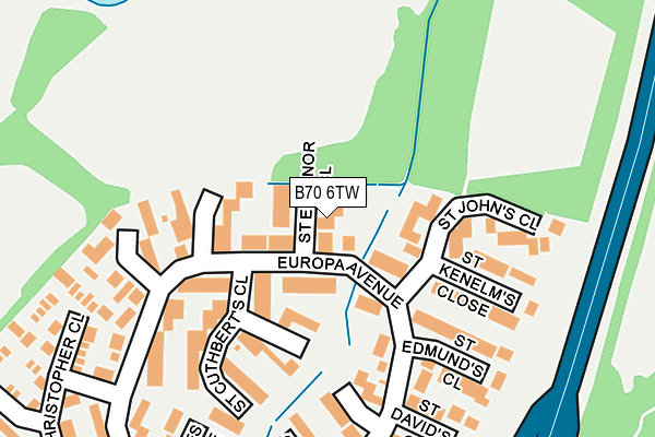 B70 6TW map - OS OpenMap – Local (Ordnance Survey)