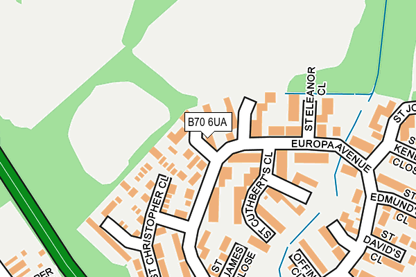B70 6UA map - OS OpenMap – Local (Ordnance Survey)