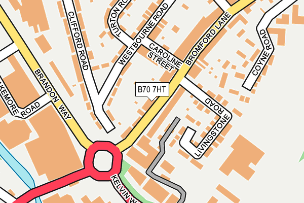 B70 7HT map - OS OpenMap – Local (Ordnance Survey)