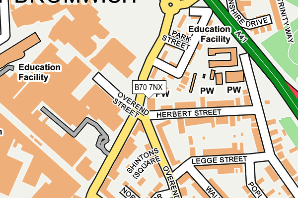B70 7NX map - OS OpenMap – Local (Ordnance Survey)