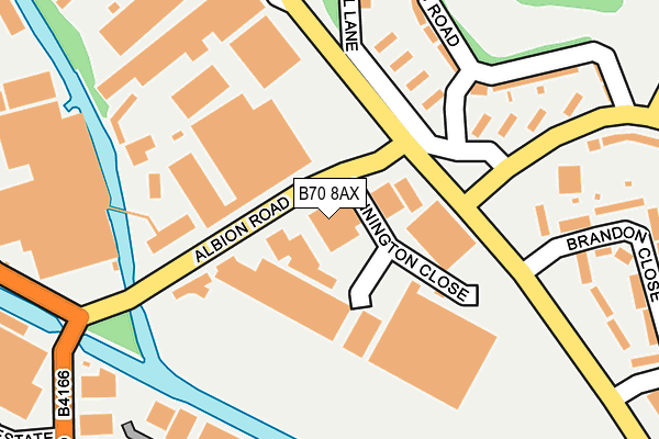 B70 8AX map - OS OpenMap – Local (Ordnance Survey)