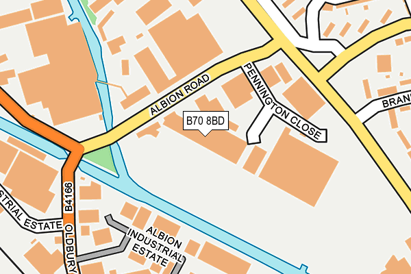 B70 8BD map - OS OpenMap – Local (Ordnance Survey)