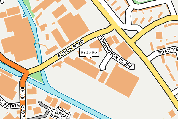 B70 8BG map - OS OpenMap – Local (Ordnance Survey)
