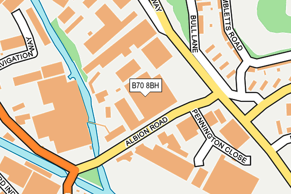 B70 8BH map - OS OpenMap – Local (Ordnance Survey)