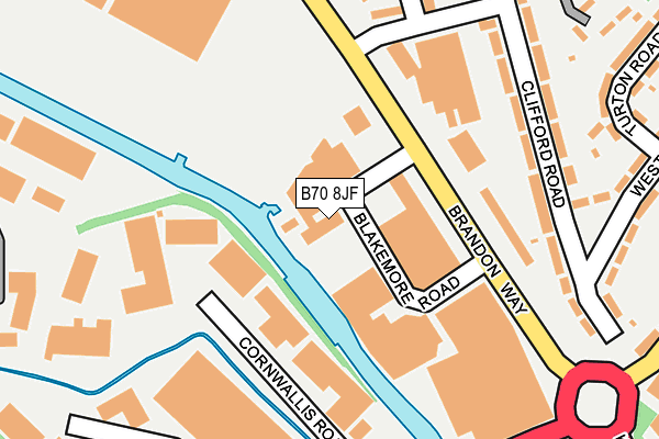 B70 8JF map - OS OpenMap – Local (Ordnance Survey)