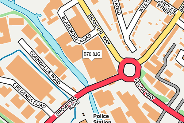 B70 8JG map - OS OpenMap – Local (Ordnance Survey)