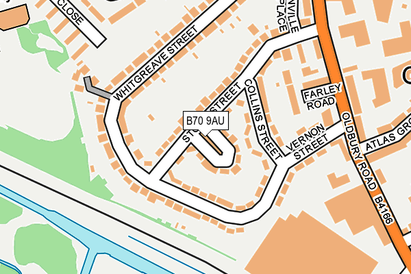 B70 9AU map - OS OpenMap – Local (Ordnance Survey)