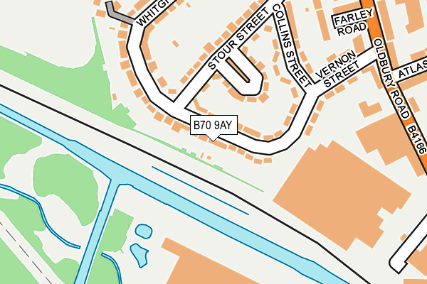 B70 9AY map - OS OpenMap – Local (Ordnance Survey)