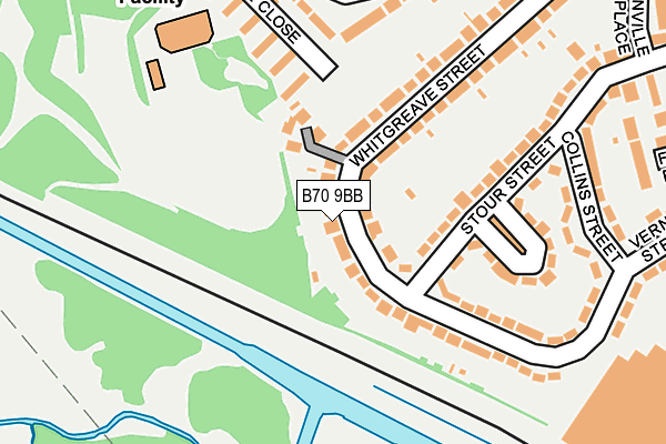 B70 9BB map - OS OpenMap – Local (Ordnance Survey)