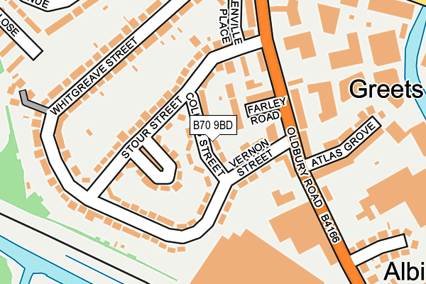 B70 9BD map - OS OpenMap – Local (Ordnance Survey)