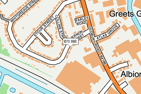 B70 9BE map - OS OpenMap – Local (Ordnance Survey)