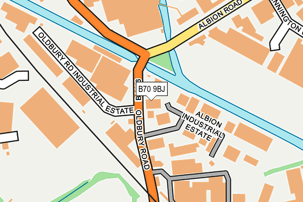 B70 9BJ map - OS OpenMap – Local (Ordnance Survey)
