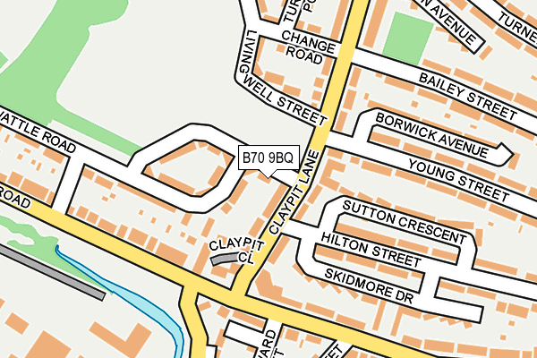 B70 9BQ map - OS OpenMap – Local (Ordnance Survey)