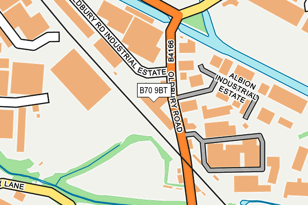 B70 9BT map - OS OpenMap – Local (Ordnance Survey)