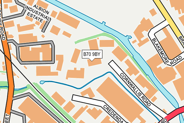 B70 9BY map - OS OpenMap – Local (Ordnance Survey)