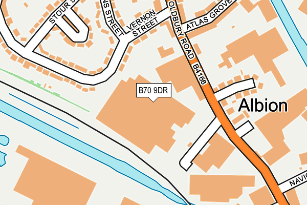 B70 9DR map - OS OpenMap – Local (Ordnance Survey)