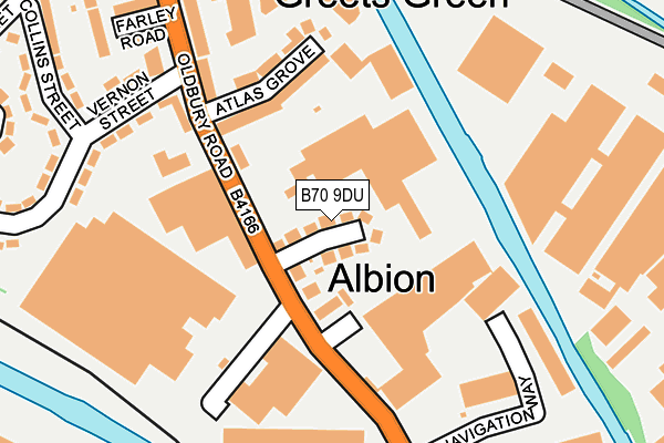 B70 9DU map - OS OpenMap – Local (Ordnance Survey)