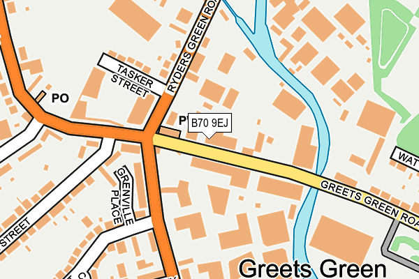 B70 9EJ map - OS OpenMap – Local (Ordnance Survey)