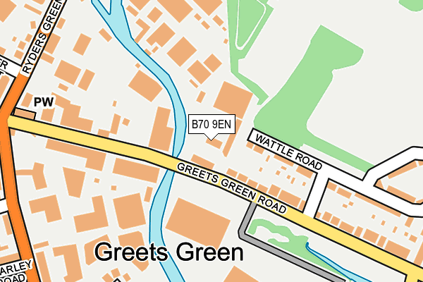 B70 9EN map - OS OpenMap – Local (Ordnance Survey)