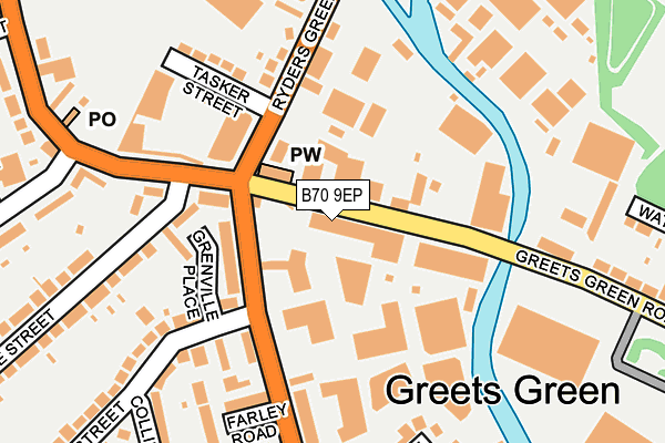 B70 9EP map - OS OpenMap – Local (Ordnance Survey)