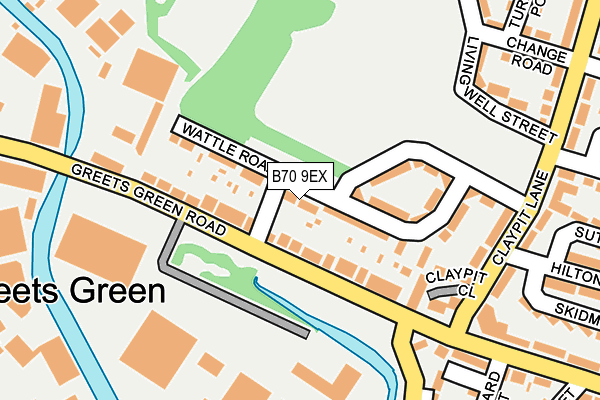 B70 9EX map - OS OpenMap – Local (Ordnance Survey)