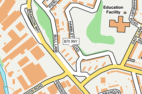 B70 9NY map - OS OpenMap – Local (Ordnance Survey)
