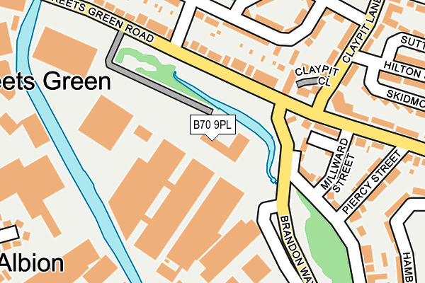 B70 9PL map - OS OpenMap – Local (Ordnance Survey)