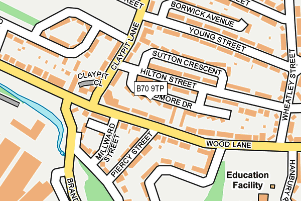 B70 9TP map - OS OpenMap – Local (Ordnance Survey)