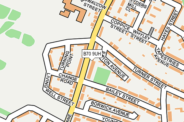 B70 9UH map - OS OpenMap – Local (Ordnance Survey)