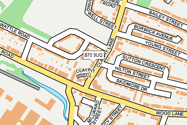 B70 9UQ map - OS OpenMap – Local (Ordnance Survey)