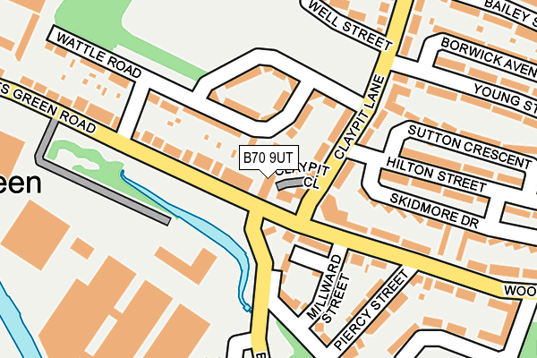 B70 9UT map - OS OpenMap – Local (Ordnance Survey)