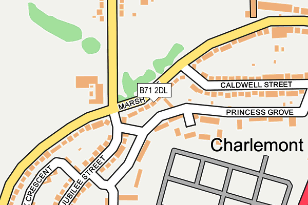 B71 2DL map - OS OpenMap – Local (Ordnance Survey)