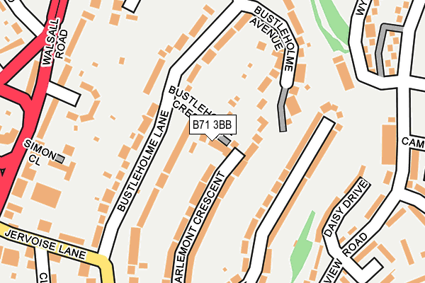 B71 3BB map - OS OpenMap – Local (Ordnance Survey)