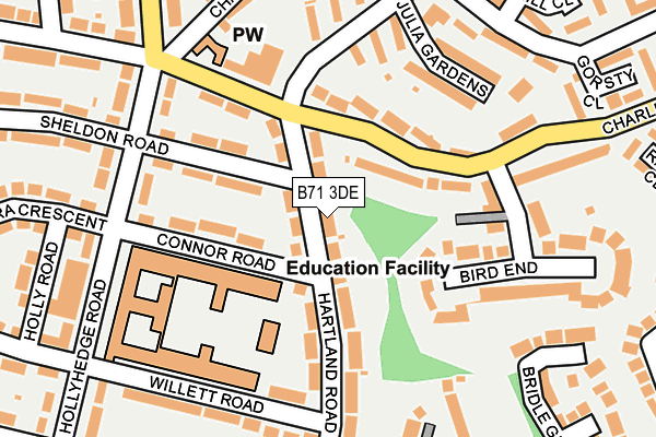 B71 3DE map - OS OpenMap – Local (Ordnance Survey)