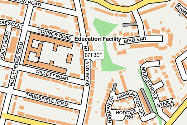 B71 3DF map - OS OpenMap – Local (Ordnance Survey)