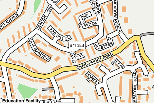 B71 3EB map - OS OpenMap – Local (Ordnance Survey)