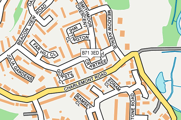 B71 3ED map - OS OpenMap – Local (Ordnance Survey)