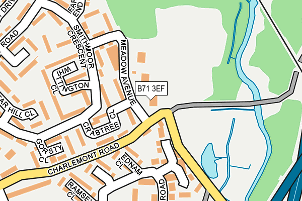 B71 3EF map - OS OpenMap – Local (Ordnance Survey)