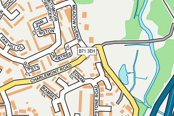 B71 3EH map - OS OpenMap – Local (Ordnance Survey)