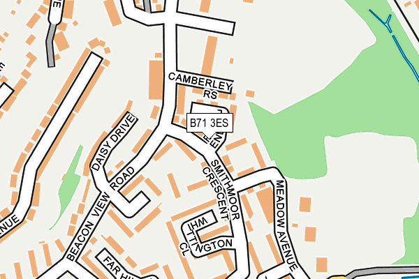 B71 3ES map - OS OpenMap – Local (Ordnance Survey)