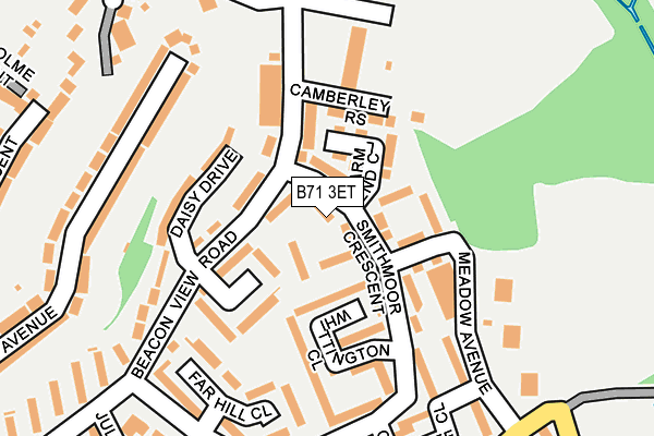 B71 3ET map - OS OpenMap – Local (Ordnance Survey)