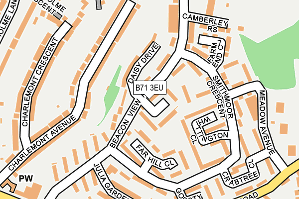 B71 3EU map - OS OpenMap – Local (Ordnance Survey)