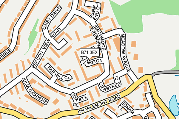 B71 3EX map - OS OpenMap – Local (Ordnance Survey)