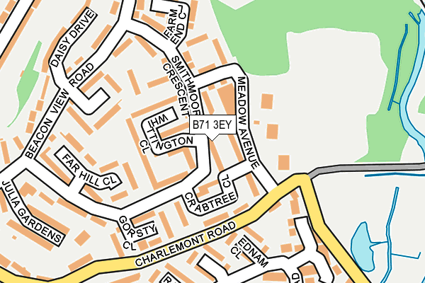 B71 3EY map - OS OpenMap – Local (Ordnance Survey)