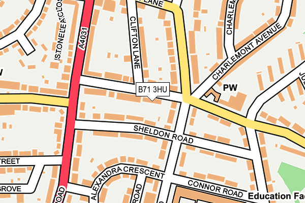 B71 3HU map - OS OpenMap – Local (Ordnance Survey)